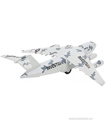 LZKW Diecast Model Airplane Exquisite Package Pull-Back Aircraft Toys Pull Back Design 8.7 inch for Birthday Gift for KidsGrey
