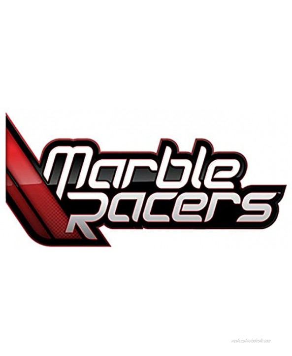 Marble Racers Light Up 1:43 Scale Quick Shot Pull-Back Motor Race Cars Blue & Red with Puzzle Finish Gate