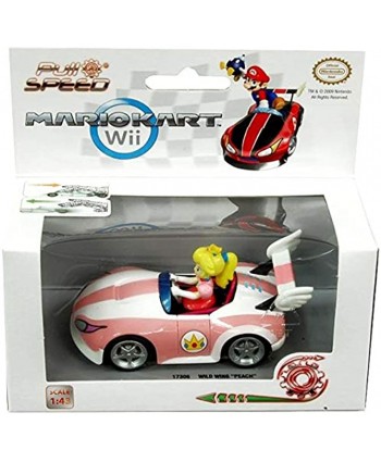 Mario Pull & Speed Peach Wild Wing Wii Mario Kart Pullback Car