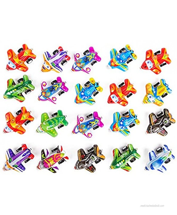 PROLOSO Pull Back Toy Airplane Vehicle Playset Pull Back Plane Toy Mini Airplane Set Kids Party Favors 20 Pcs