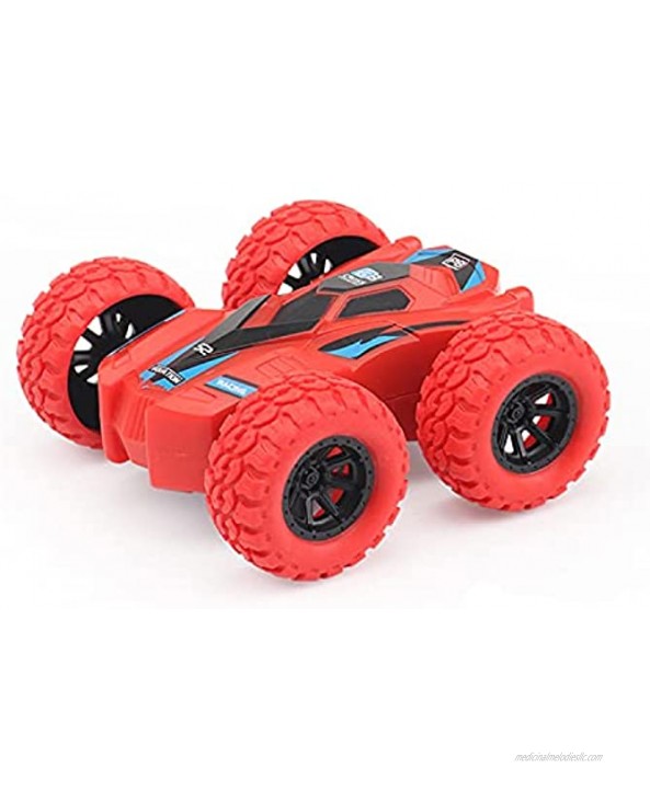 Pull Back Cars Double-Sided Friction Powered Vehicles Flips Shockproof Inertia Cars Pull Cars for Boys Girls Toddler Birthday Gift Age 3+ Years Old4PCS