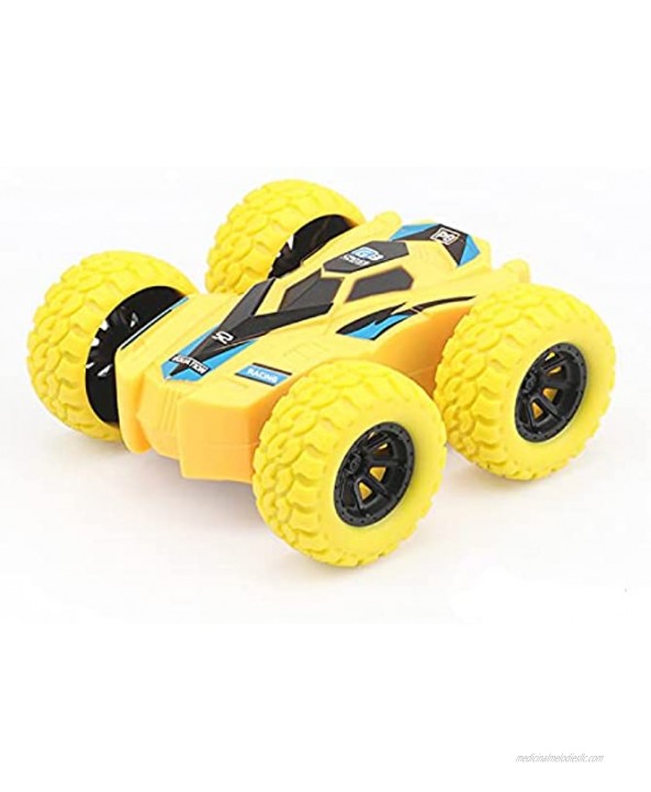 Pull Back Cars Double-Sided Friction Powered Vehicles Flips Shockproof Inertia Cars Pull Cars for Boys Girls Toddler Birthday Gift Age 3+ Years Old4PCS
