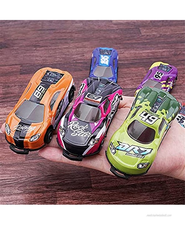Ruizik Stunt Toy Car Jumping Stunt Car Pull Back Vehicles Alloy Pull Back Catapult Car Creativity Mini Car Models Game Prizes for Children Kids Boys 4Pc Random Shipped