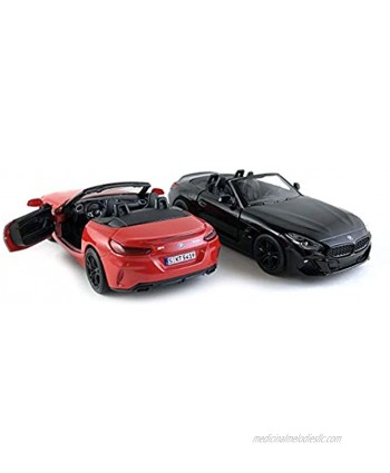 Set of 2 2020 B M W Z4 Convertible Diecast Model Toy Sport Cars in Red and Black