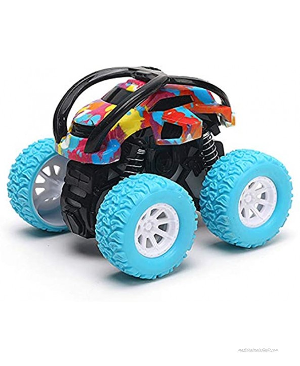 Toys Cars CZXJKKL Pull Back Vehicles for Boys Four-Wheel Drive Inertia Car Toys 360-degree Rotation Pull Back Cars Kids Birthday Christmas Party Supplies Gifts for Boys Girls Blue