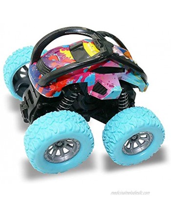 Toys Cars CZXJKKL Pull Back Vehicles for Boys Four-Wheel Drive Inertia Car Toys 360-degree Rotation Pull Back Cars Kids Birthday Christmas Party Supplies Gifts for Boys Girls Blue