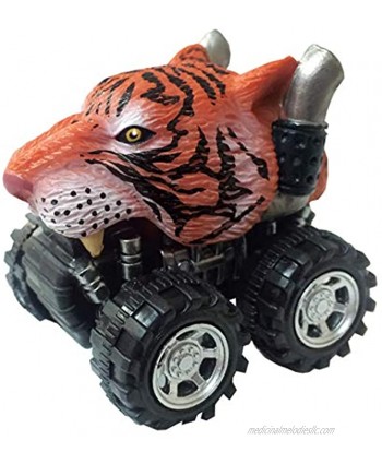 Wild Zoomies Tiger from Deluxebase. Friction Powered Monster Truck Toys with Cool Animal Riders Great car Toys and Tiger Toys for Boys and Girls