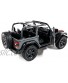Wranglr Rubicon 4x4 Convertible Off Road Diecast Model Toy Car Grey