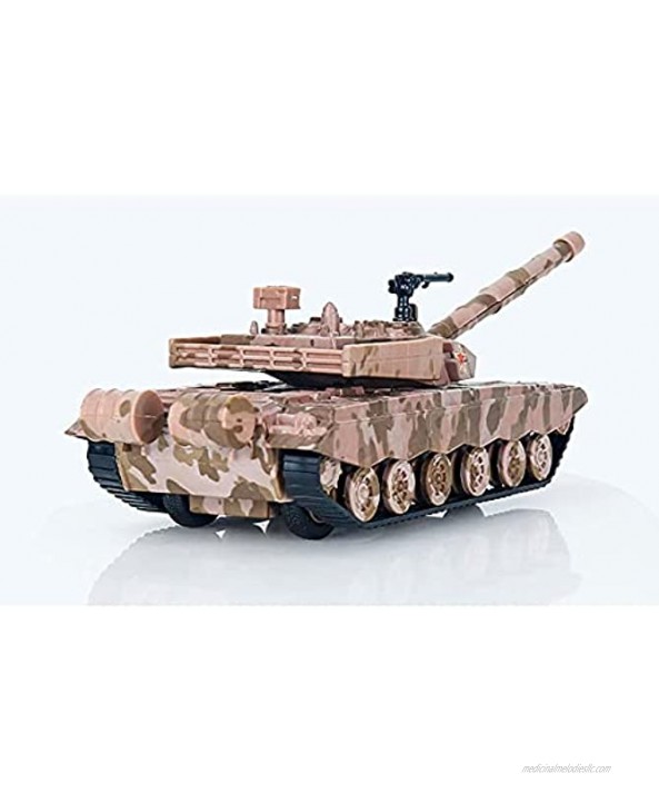 Xolye Alloy Acousto-Optic Tank Model 3 Colors Optional Metal Material Simulation Military Series Toy Car Children's Pull Back Armored Car Toy Birthday Gift