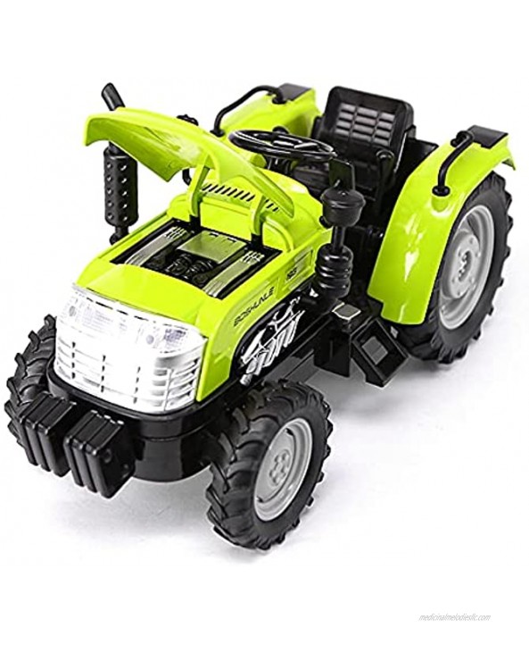 Xolye The Alloy Tractor Model is Strong and Fall-Resistant Children's Toy Car Gift Rotatable Pull Back Metal Toy Car Sound and Light Boy Toy Car