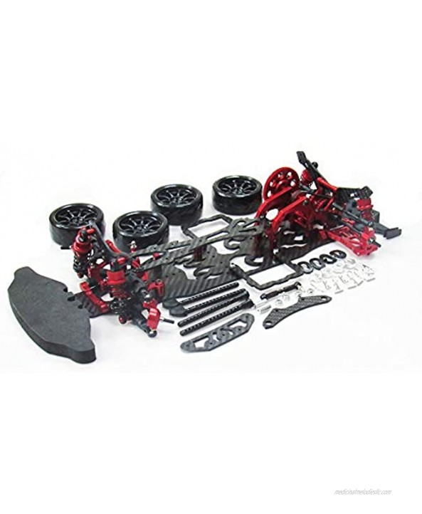 Hobbypower 1 10 Alloy Carbon Drift Car Chassis Frame Body Kit for Sakura D4 RWD -Red