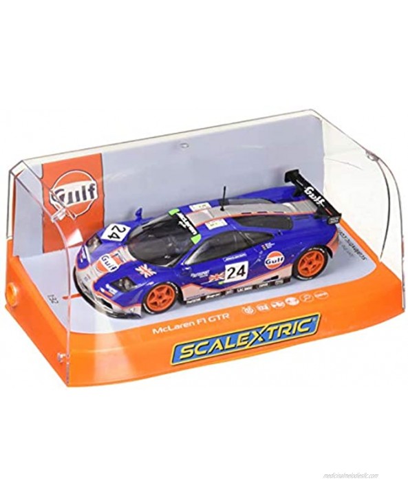Scalextric McLaren F1 GTR Gulf Edition Le Mans 1995 1:32 Slot Race Car C3969 Blue White & Orange