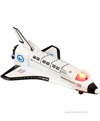 ArtCreativity Light Up Space Shuttle Toy 1PC Battery Operated Spaceship Toy with LEDs Sounds and Pullback Motion Outer Space Party Decoration Great Space Gifts for Boys and Girls 6 Inches