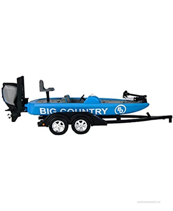 Big Country Toys Tournament Professional Bass Boat 1:20 Scale Bass Boat Boat Trailer Accessory Pack 10 Piece Toy Set