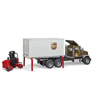 Bruder 02828 Mack Granite Ups Logistics Truck with Forklift Vehicles Toys