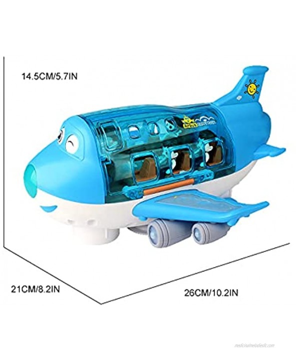 Dreafly Airplane Toys for Kids,Children Stunt Electric Airliner Toy with Light Effects Rotating Super Trick Gift for Kids Children