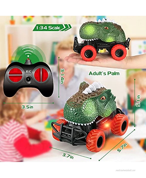 Kids Toys Dinosaur Toy Cars: Dinosaur Toys for Kids 3-5 Remote Control Car | Boy Toys for 3 4 5 6 Year Old Boys RC Cars Toy Truck Toddler Toys Age 3-4 Christmas Birthday Gifts for Boys Girls Age 5-7