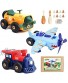 KizFav Electric Take Apart Toys for Kids Ages 4-7 Years Car Train and Airplane Toy Vehicle Set STEM Take Apart Car Toys for Boys Gift Toy for 4 5 6 7 Year Old Boys and Girls