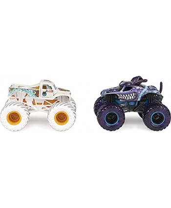 Monster Jam 2021 Spin Master 1:64 Diecast Exclusive Gears and Galaxies 'W' Whiplash vs Monster Mutt Dalmatian