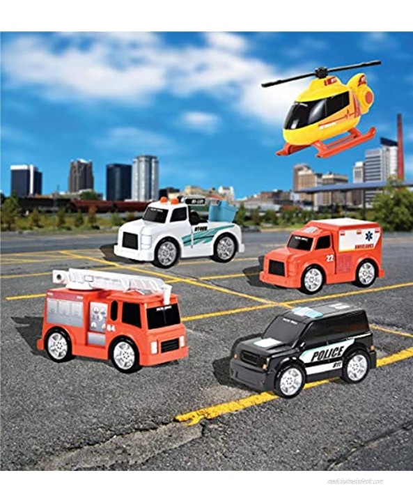 Sunny Days Entertainment Micro Mini City Vehicles – Toy Car and Truck Set for Kids | Birthday Party Gift for Boys – Maxx Action