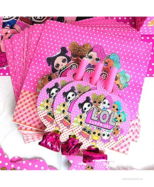 171 pieces of LOL party gift party decoration LOL birthday party supplies tablecloth birthday party gift set
