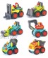 6 Pieces Construction Vehicles Toy Trucks Set Bulldozer Cement Mixer Dumper Forklift Excavator and Road Roller for Your Little Contractor Push and Go Sliding Toys for Toddlers 18m+