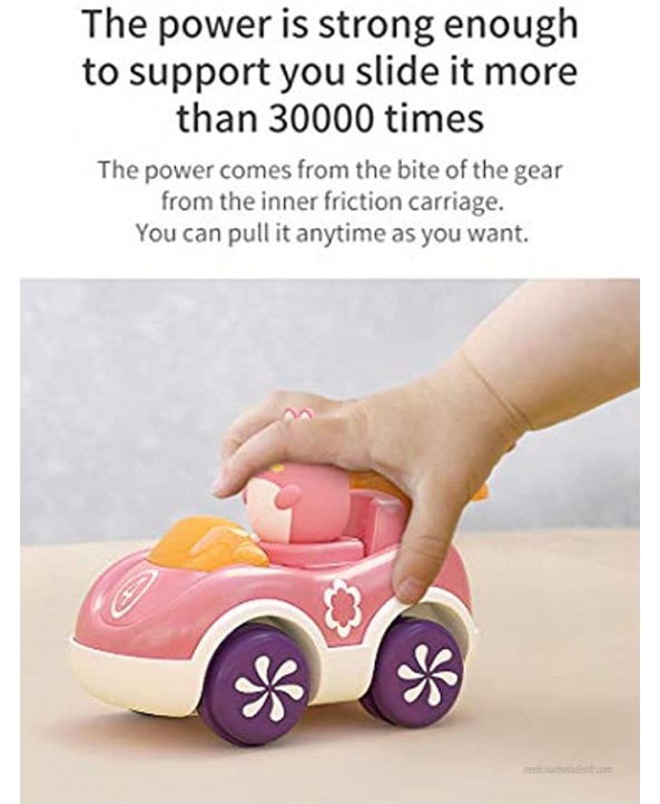 AIVIAI Push and Go Toys Car 4 PCS Friction Powered Car Toy Vehicles Cars Toys for 1 2 3 4 Year Old Baby Toddler Boys Girls Birthday Party Favors Gift