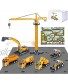 CloverCat Construction Toys for Kids Toy Construction Vehicles Playset with Excavator Tractor Truck Backhoe Crane Dump Trucks Great Birthday Gift for 3 4 5 Year Old Boys & Toddlers Set 2