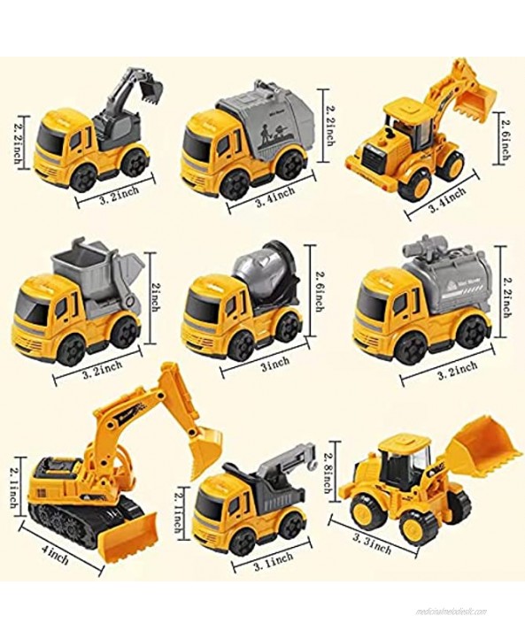 Construction Toys Small Trucks Set,Suitable for 3 4 5 7 Year Old Boys Excavator Toys Kids Beach Sandbox Toys Cars Christmas Birthday Party Gifts