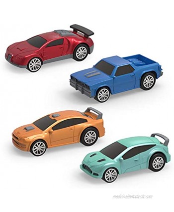 Driven by Battat – Turbocharge Pullback Vehicles – Toy Set with 4 Cars – Race Car Toys and Playsets for Kids Aged 3 and Up