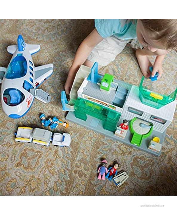 Fat Brain Toys Airport Terminal and Jet Plane Playset Airport Playset