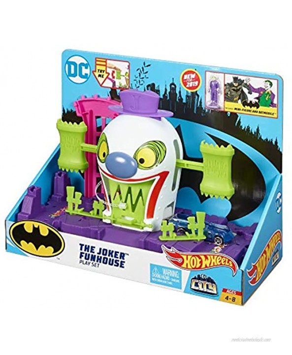 Hot Wheels City Batman The Joker Fun House Set Ages 3 to 6 Years Old