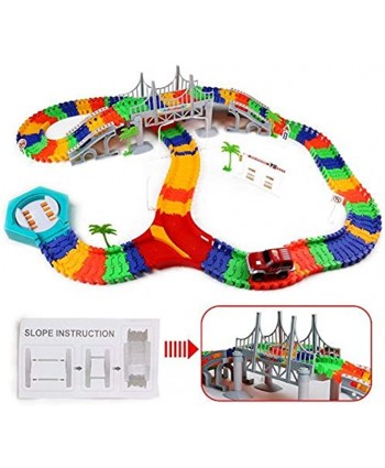 Liberty Imports 192 Pieces Create a Road Super Snap Speedway Magic Journey Flexible Track Set Ideal Gift Toy for Toddlers Kids Boys and Girls Deluxe Set