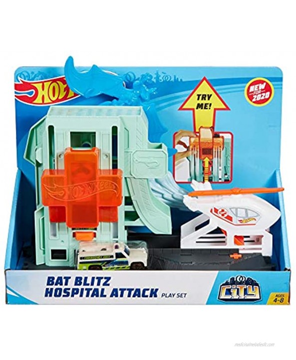 Mattel Hot Wheels Creature Attack Playsets Bat Hospital Multi GJK90