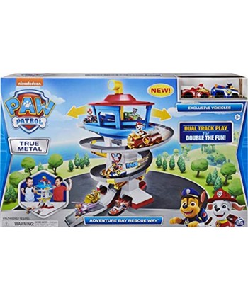 Paw Patrol True Metal Adventure Bay Rescue Way Playset with 2 Exclusive Vehicles 1:55 Scale