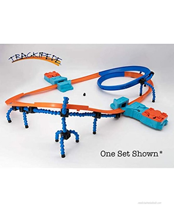 Trackipede Building Set Compatible with Hot Wheels Track and Playsets Creative Track Building Attachment