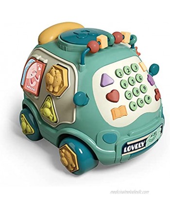 YOMOTREE Baby Bus Toys Musical Toys Drag Toys Telephone Toys Early Education Toys Gifts for Children Aged 1-3