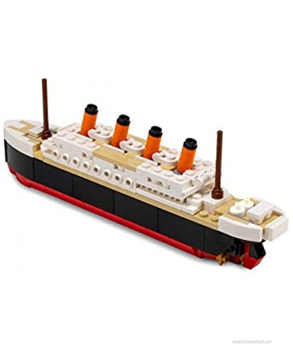 Brick Loot Titanic Building Bricks Set Mid Sized 217 Pieces 100% Compatible fits Lego and Other Major Brands