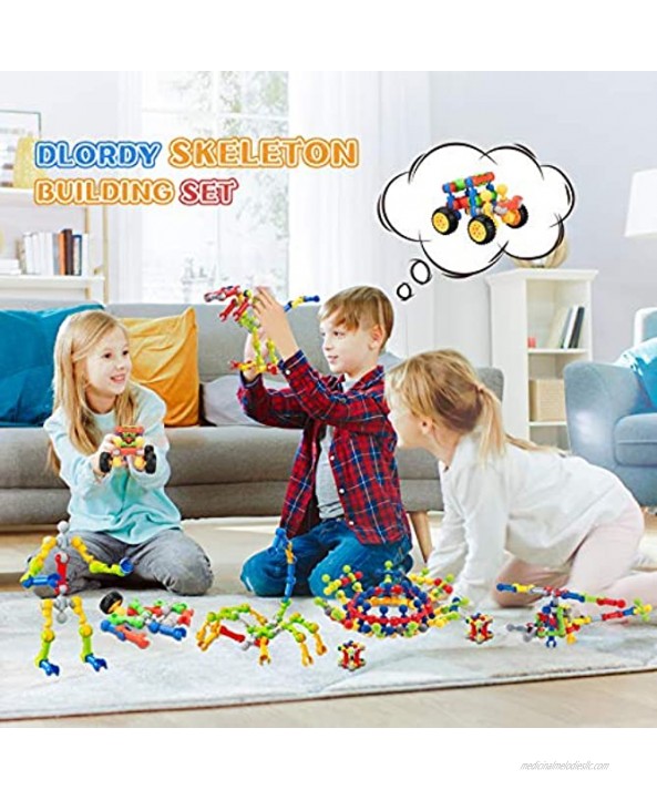 Building Toys STEM Educational Blocks for Kids Toys Dlordy 170 Pcs Construction Interlocking Toddler Learning Engineering Fun Brain Game Gifts Ideas for Ages 4 5 6 7 8 9 10 11 Year Old Boys Girls