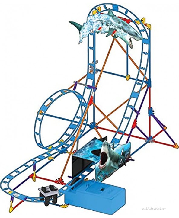 K'NEX Thrill Rides Tabletop Thrills Shark Attack Roller Coaster Building Set Ages 7+