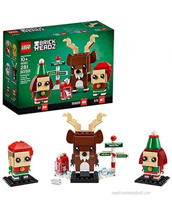 LEGO Brickheadz Reindeer Elf and Elfie 40353 Building Toy 281 Pieces