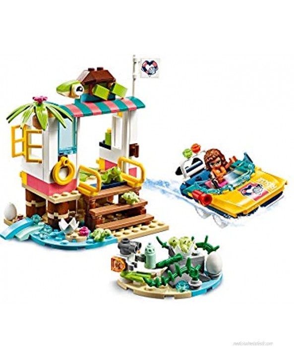 LEGO Friends Turtles Rescue Mission 41376 Rescue Building Kit with Olivia Minifigure and Toy Turtles Includes Toy Rescue Vehicle and Clinic for Pretend Play 225 Pieces