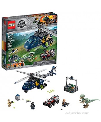 LEGO Jurassic World Blue’s Helicopter Pursuit 75928 Building Kit 397 Pieces