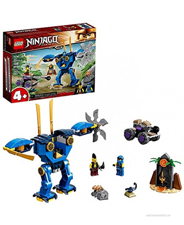 LEGO NINJAGO Legacy Jay’s Electro Mech 71740 Ninja Toy Building Kit Featuring Collectible Minifigures; Great Gift for Kids Aged 4 and Up Who Love Imaginative Toys New 2021 106 Pieces