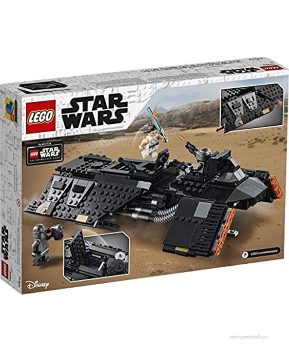LEGO Star Wars: The Rise of Skywalker Knights of Ren Transport Ship 75284 Spacecraft Set Features Knights of Ren and Rey Minifigures to Role-Play Star Wars Missions 595 Pieces