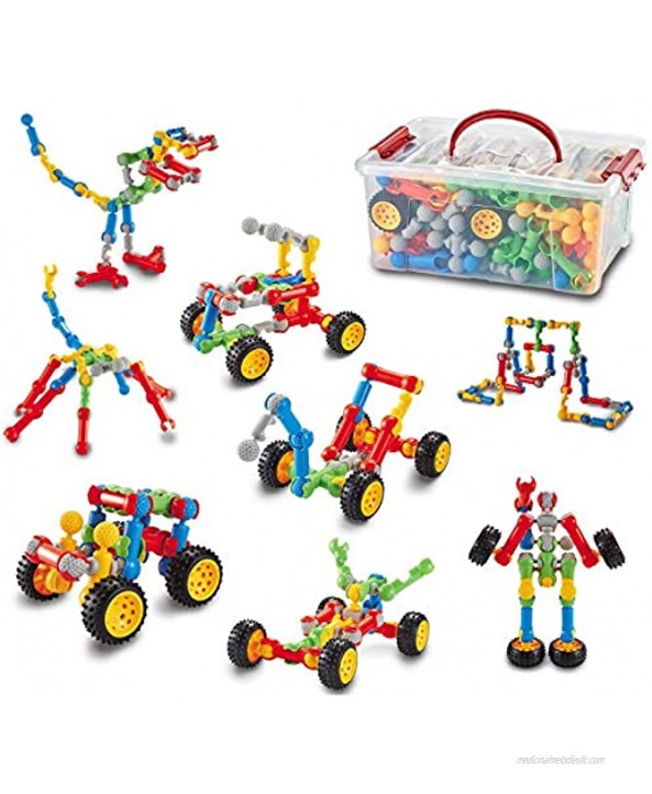 STEM Toys Building Blocks for Kids,INSHER 125 Pcs Educational Construction Building Toys Preschool Learning Toys Engineering Creative Game Gifts for Ages 3-10 Year Old Boys Girls
