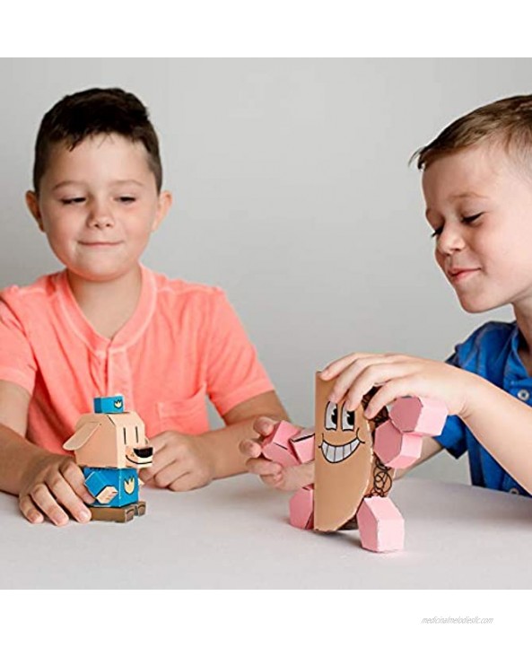 Dog Man | Philly | from Dav Pilkey Creator of Captain Underpants | Cubles Build Your Own 3D Product Figures | A Sturdy No Glue No Scissors Activity | The for Kids!
