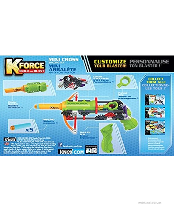 K'NEX K-FORCE – Mini Cross Building Set – 82 Pieces – Ages 8+ Engineering Educational Toy