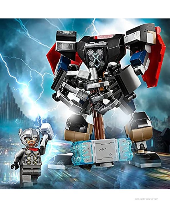 LEGO 76169 Super Heroes Marvel Avengers Thor Mech Armour Set, Action Figure Toy with Thor Minifigure