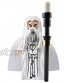 Lego Lord of the Rings Hobbit minifigure Saruman with long robes and staff from Tower of Orthanc set 10237 by LEGO